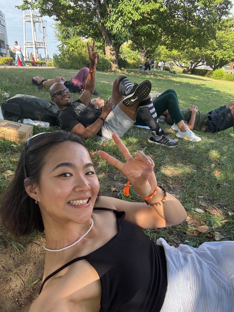 Picnic and lazy recovery on the grass